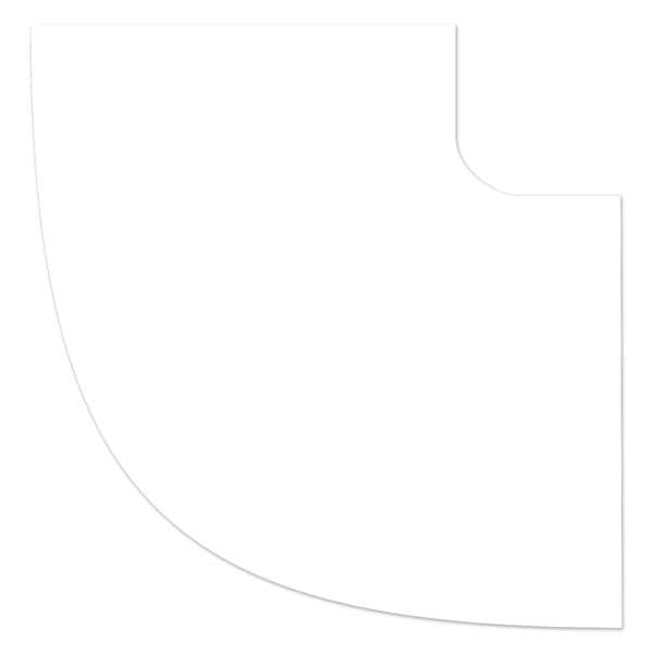 Ergomat DuraStripe Xtreme 2in 90 degrees Round Angle Corners White, 120PK DSX-CR2-90Angle-W-KIT - main